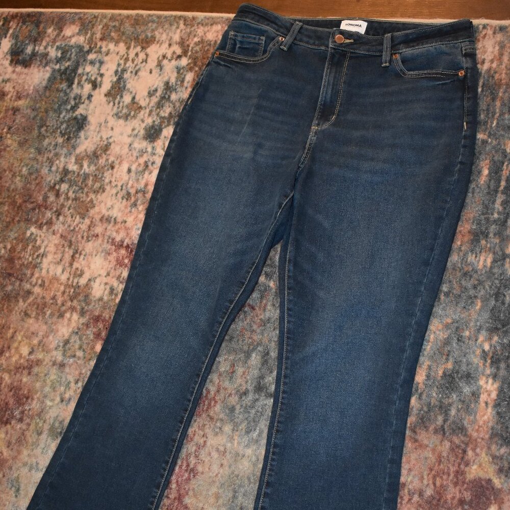 Sonoma Good For Life Mid Rise Bootcut Blue Jeans  Size 14